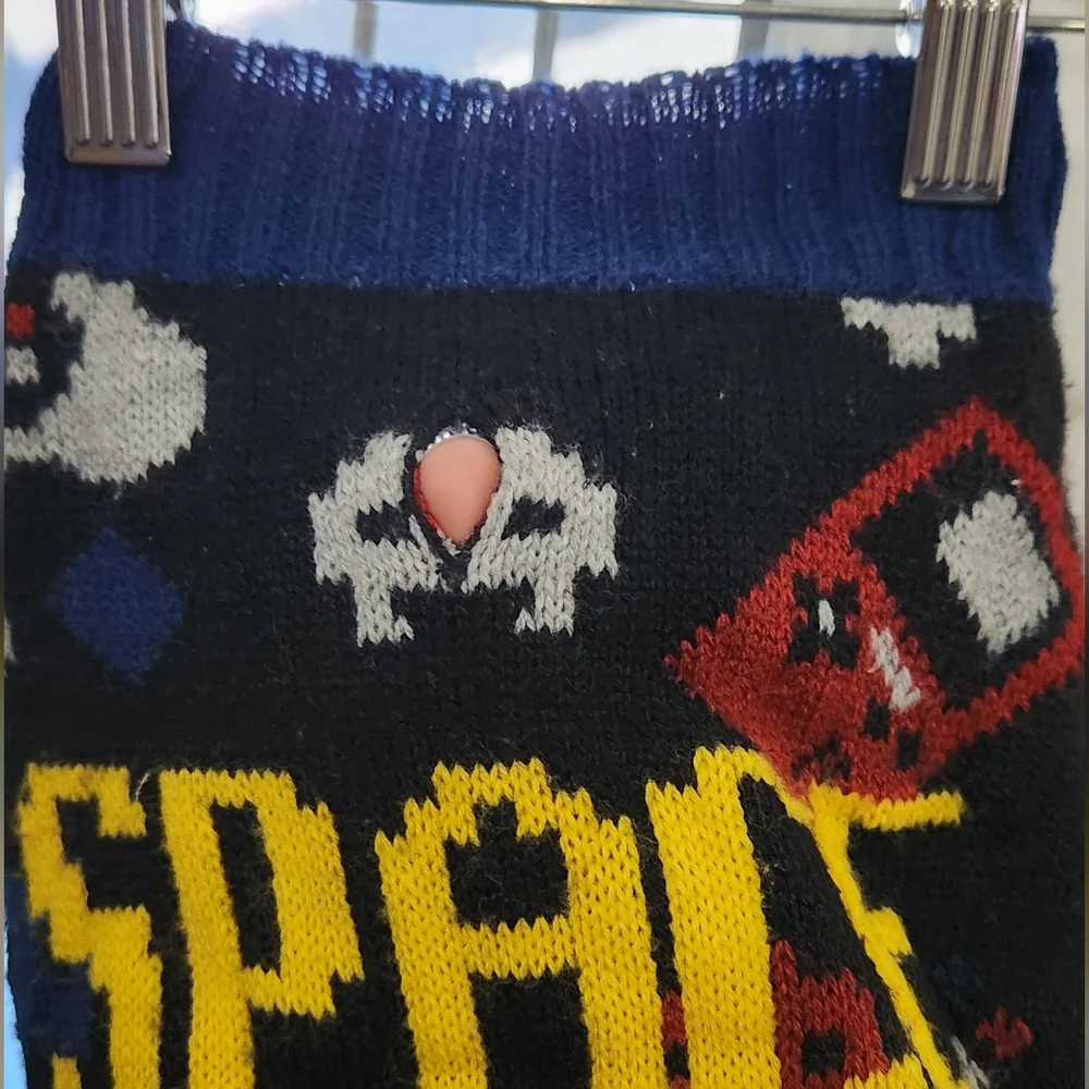 Vibrant life Space Invaders doggie knit sweater size Small